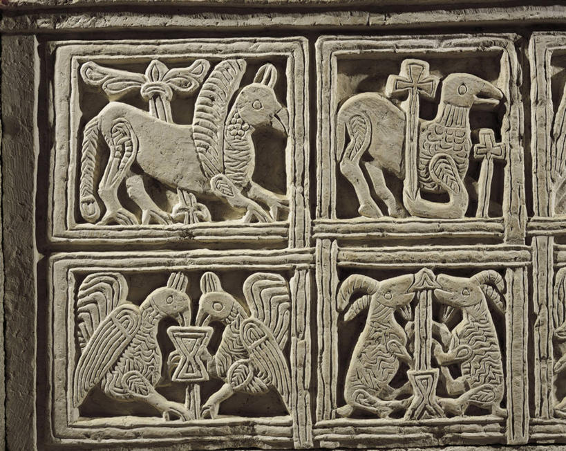 无人,横图,室内,特写,雕塑,意大利,欧洲,神话,大理石,历史,动物,幻想,摄影,宗教,块状,基督教,南欧,意大利共和国,弗留利.威尼斯朱利亚,弗留利.威尼斯朱利亚大区,绵羊,彩图,浅浮雕