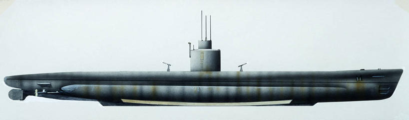 无人,横图,全景,室外,白天,侧面,时尚,船,日本,蓝色背景,军事,历史,一个,蓝色,t台,运输,摄影,军舰,单个,海军,战舰,东亚,潜水艇,军用战舰,战船,时装表演,时装秀,t型台,走秀,彩图,大日本帝国海军