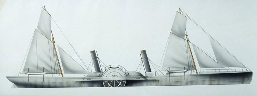 无人,横图,全景,室外,白天,侧面,时尚,轮船,船,客轮,美国,蓝色背景,军事,蒸汽,历史,一个,蓝色,交通工具,t台,帆,运输,摄影,单个,客船,载具,销售,海军,贩卖,时装表演,时装秀,t型台,走秀,彩图,蒸汽轮船,明轮船