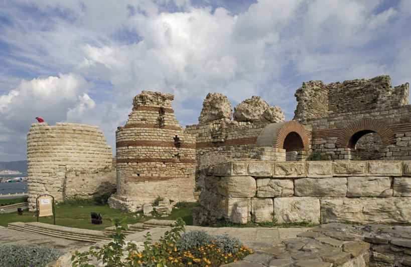 无人,横图,室外,白天,海洋,建筑,保加利亚,云,围墙,历史,废墟,天空,摄影,考古学,黑山,古代文明,黑海,彩图,旅行,过去