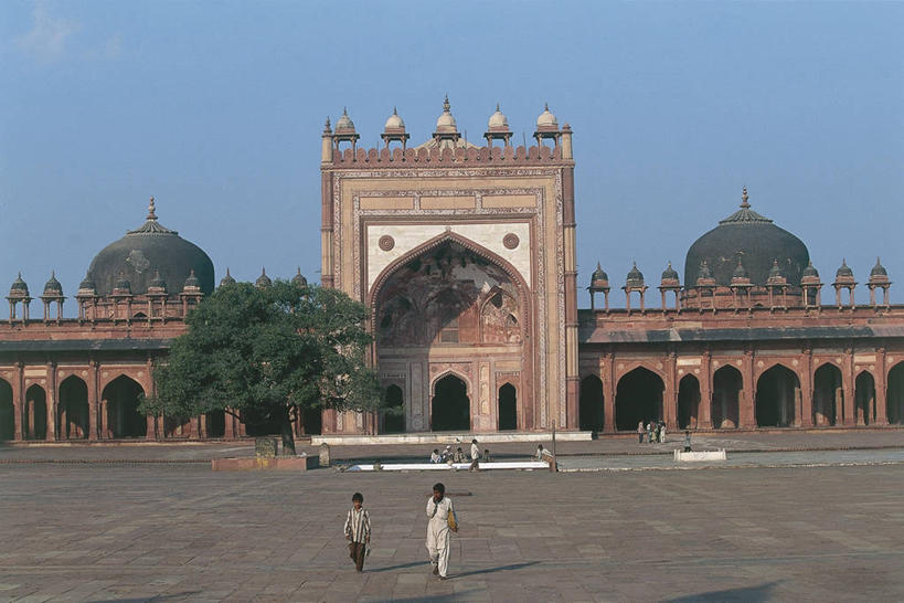 横图,室外,白天,建筑,印度,历史,地标建筑,摄影,宗教建筑,清真寺,大清真寺,北方邦,印度次大陆,彩图,旅行,胜利之城