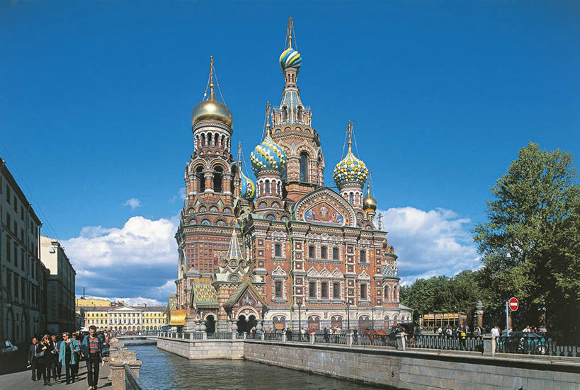 教堂,横图,室外,白天,城市,建筑,俄罗斯,流水,古城,历史,地标建筑,摄影,运河,基督教,19世纪,圣彼得堡,东正教,彩图,旅行,俄罗斯文化