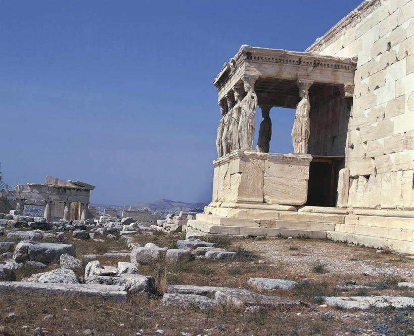 无人,横图,室外,白天,建筑,希腊,首都,历史,地标建筑,摄影,南欧,希腊文化,雅典,阿提卡,彩图,旅行,依瑞克提翁神殿