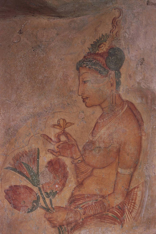 无人,竖图,特写,斯里兰卡,墙,历史,壁画,花,地标建筑,摄影,古代史,美术工艺,印度次大陆,彩图