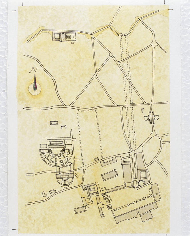 无人,竖图,俯视,航拍,插画,数码,科技,建筑,地图,希腊,阴影,网络,高光,几何,计算机图形,合成,图画,历史,画,罗盘,电脑合成图,数码合成图,合成图,鸟瞰,漫画,计划书,写实,具体,具象,古希腊,古代文明,科林斯湾,彩图,高角度拍摄,全画面,全框架,全帧,全画幅,地图学,过去