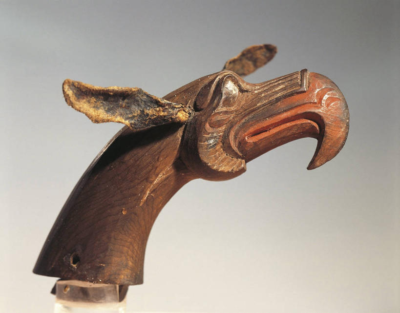 无人,横图,雕塑,灰色背景,装饰,木制,材料,古代,一个,灰色,摄影,单个,古代文明,美术工艺,彩图,影棚拍摄