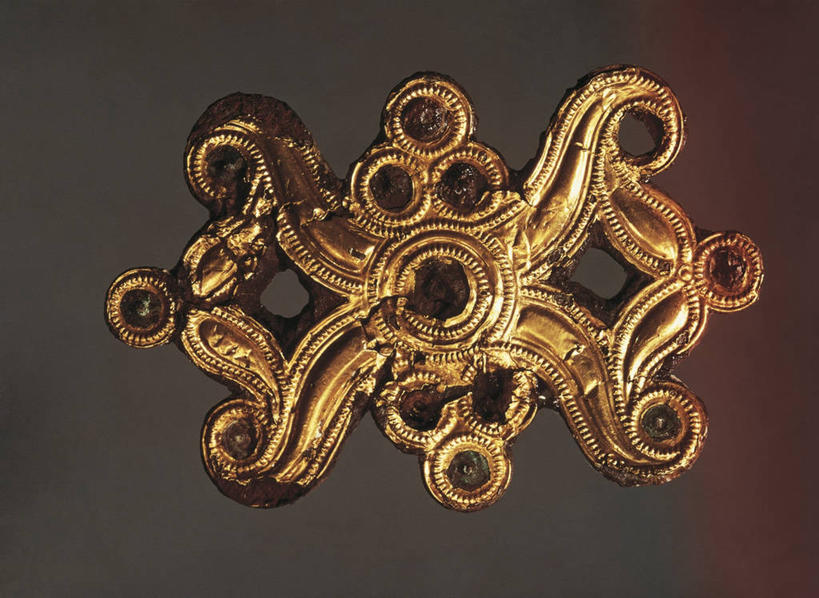 无人,横图,特写,珠宝,灰色背景,古代,一个,灰色,摄影,单个,复杂,扣环,式样,美术工艺,彩图,影棚拍摄