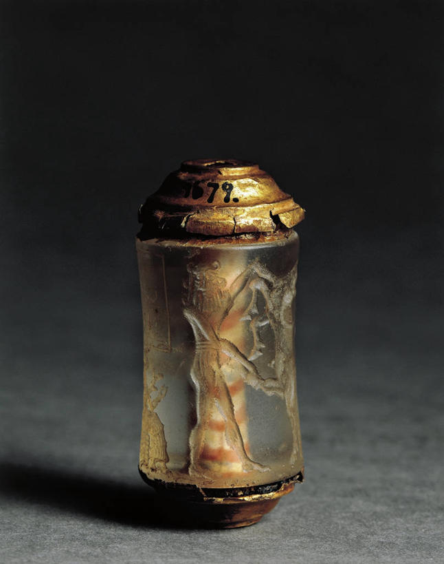 无人,横图,竖图,室内,海豹,灰色背景,古代,一个,灰色,摄影,单个,圆柱体,石英,古代文明,美术工艺,彩图