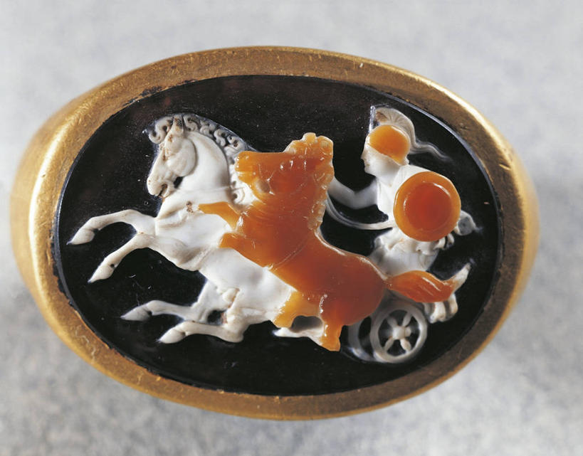 无人,横图,特写,侧面,马,灰色背景,神话,椭圆形,古罗马,灰色,摄影,战车,雅典娜,古代文明,美术工艺,彩图,影棚拍摄