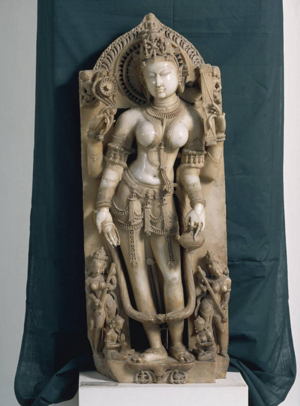 乳房,无人,站,竖图,室内,雕塑,头饰,拿着,一个,摄影,宗教,单个,女神,印度文化,古代文明,美术工艺,彩图,影棚拍摄,传统服装,传统文化