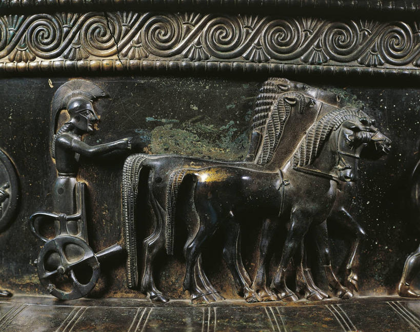 无人,横图,特写,马,花瓶,士兵,标志,符号,标识,古代,摄影,战车,青铜,性别符号,古代文明,式样,美术工艺,彩图,影棚拍摄,男性符号,雕刻术