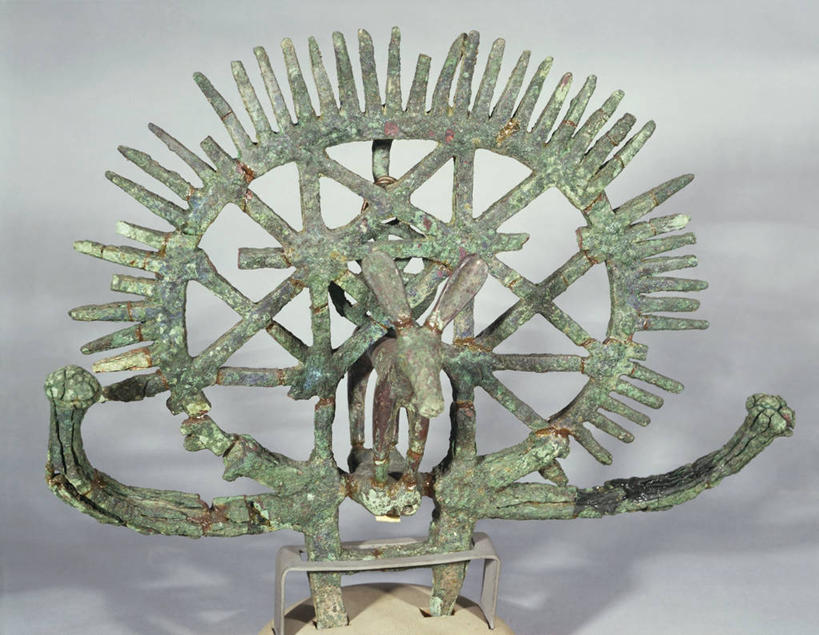 无人,横图,灰色背景,历史,古代,一个,灰色,摄影,单个,青铜,驴子,古代文明,美术工艺,彩图,影棚拍摄,神,过去