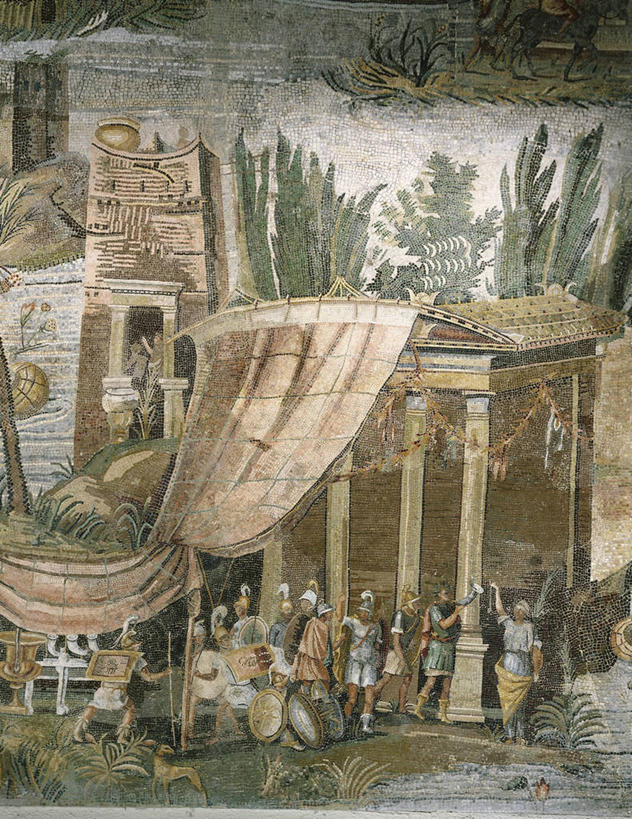 无人,站,竖图,俯视,室外,白天,建筑,士兵,花纹,标志,符号,图案,历史,标识,古罗马,树,古代,保护,武士,性别符号,古埃及文明,古代文明,美术工艺,彩图,高角度拍摄,男性符号,过去