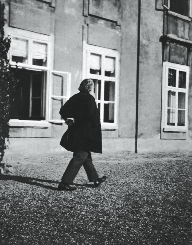 成年人,老年人,一个人,竖图,室外,白天,侧面,仅一个男性,仅一个人,房屋,音乐,历史,仅一个老年男性,摄影,音乐人,背手,老年男性,男人,男性,作曲家,步行,彩图