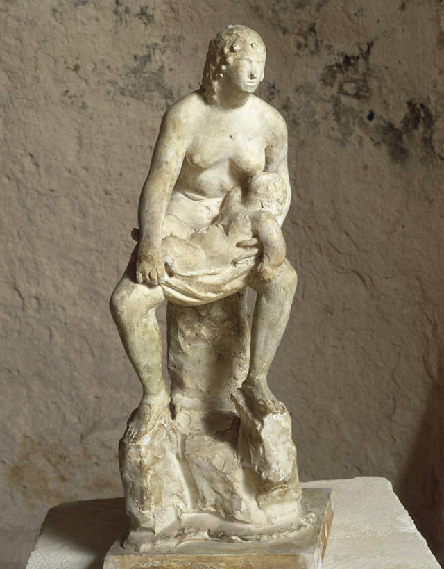 无人,母亲,儿子,竖图,室内,白天,雕塑,艺术,雕像,历史,一个,怀孕,摄影,单个,手艺,美术工艺,彩图,灰膏