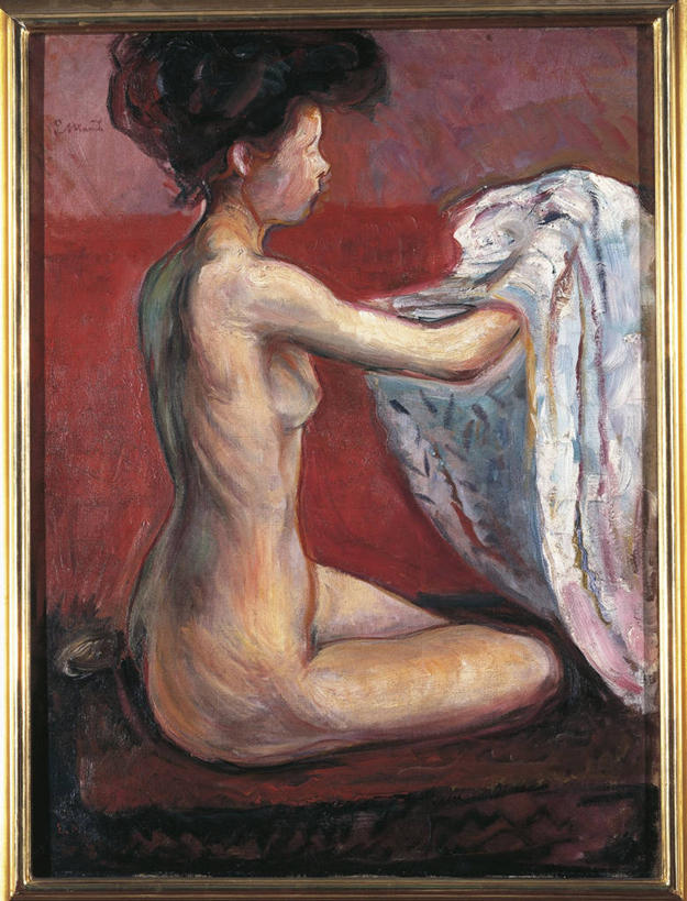 成年人,裸体,一个人,坐,竖图,室内,白天,绘画,仅一个年轻女性,仅一个女性,仅一个人,艺术,古典,历史,文化,工艺品,品味,摄影,美术,高雅,美学,年轻女性,女人,女性,年轻人,彩图,波波头