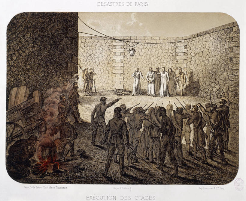 成年人,站,横图,俯视,插画,室外,白天,数码,科技,街道,法国,巴黎,阴影,网络,墙,首都,许多人,高光,几何,计算机图形,合成,图画,历史,画,一群人,电脑合成图,数码合成图,合成图,瞄准,漫画,写实,具体,具象,叛逆,男人,女人,彩图,高角度拍摄,处决