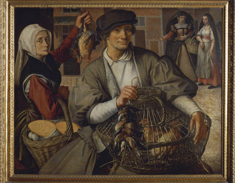 面包,成年人,两个人,横图,室外,白天,正面,商务,绘画,相框,小贩,艺术,鸡肉,古典,文化,饮食,工艺品,品味,鸭舌帽,零售,摄影,美术,高雅,肖像,白肉,美学,美术工艺,男人,女人,商人,母鸡,半身,彩图