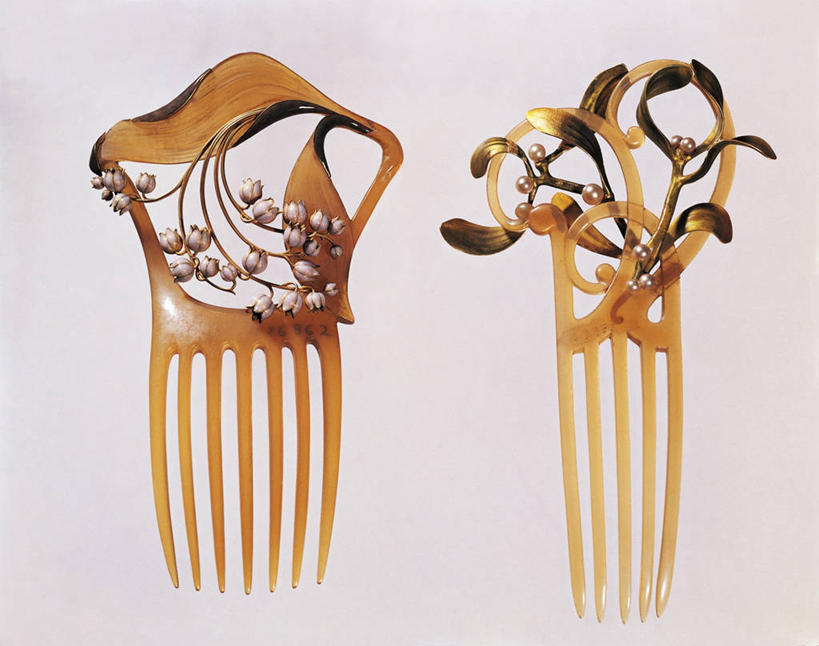 无人,横图,白色背景,珐琅,珠宝,艺术,褐色,梳子,两个,摄影,手艺,铁艺,工匠,美术工艺,彩图,影棚拍摄