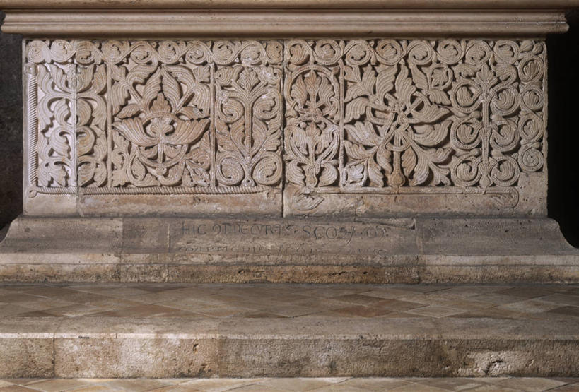 无人,横图,室内,白天,建筑,意大利,花纹,摄影,宗教,英文字母,祭坛,哥特式风格,拉奇奥,修院,西多会修道院,彩图