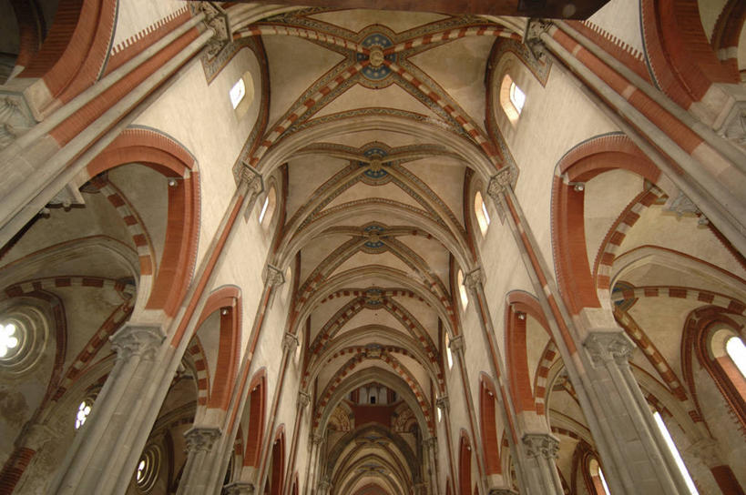 无人,教堂,横图,室内,白天,仰视,天花板,建筑,意大利,摄影,罗马式,基督教,哥特式风格,彩图,低角度拍摄