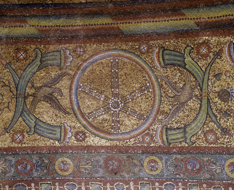 无人,横图,室内,白天,意大利,欧洲,花纹,装饰,鸟类,图案,历史,地标建筑,摄影,宗教,基督教,宗教建筑,南欧,意大利文化,意大利共和国,拉韦纳,艾米利亚.罗马涅,艾米利亚.罗马涅大区,彩图