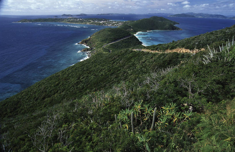 无人,横图,俯视,室外,白天,度假,海洋,地平线,海岸线,辽阔,地面,风景,天空,广阔,摄影,一望无际,气候,热带气候,延伸,英属维京群岛,天地相交,无边无际,一马平川,彩图,高角度拍摄