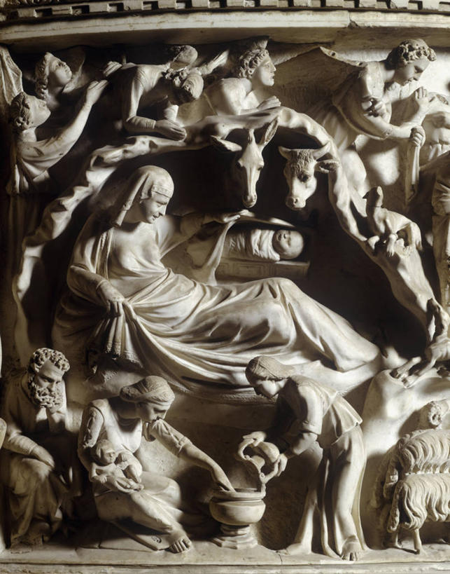 无人,躺,竖图,特写,意大利,大理石,历史,水壶,地标建筑,摄影,宗教,比萨,基督,基督教,天主教,耶稣,意大利文化,托斯卡纳区,比萨教堂,圣玛丽,救世主,基利斯督,弥赛亚,默西亚,美术工艺,卧着,绵羊,躺着,卧,洗涤,彩图