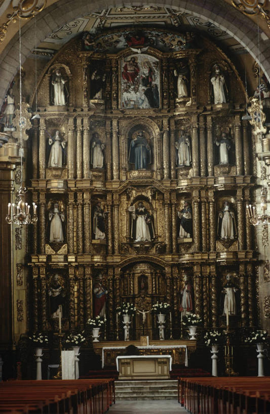 无人,竖图,室内,墨西哥,拱门,历史,摄影,基督教,拉丁美洲,透视图,祭坛,普埃布拉州,美术工艺,彩图