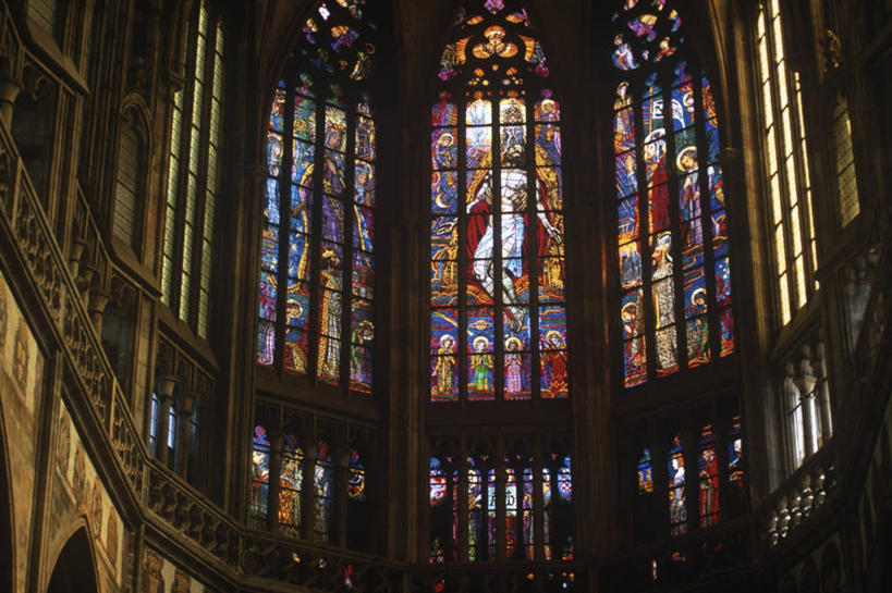 无人,横图,室内,白天,建筑,欧洲,捷克,节日,首都,历史,文化,地标建筑,祈祷,健康,许愿,摄影,宗教,信仰,纪念,宁静,祈求,基督教,天主教,中欧,捷克共和国,布拉格,圣维特大教堂,圣维特主教座堂,彩色玻璃,赫拉德卡尼皇宫,美术工艺,平安,彩图,大教堂,布拉格历史中心