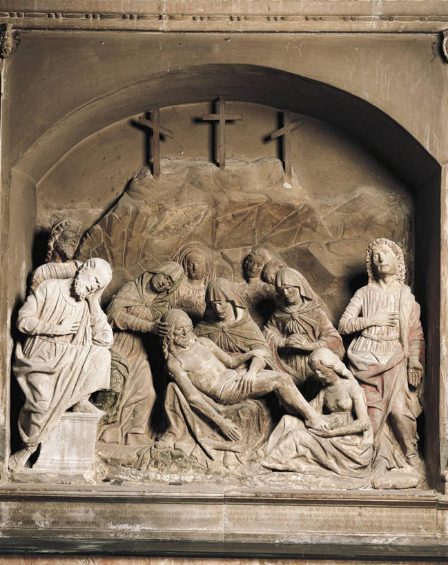 无人,竖图,室内,建筑,雕塑,意大利,标志,符号,十字架,标识,摄影,宗教,尸体,死亡,基督,基督教,天主教,耶稣,圣玛丽,伦巴第大区,救世主,性别符号,基利斯督,弥赛亚,默西亚,尸身,遗体,悲痛,美术工艺,科莫,彩图,损失,浅浮雕,尸首,男性符号