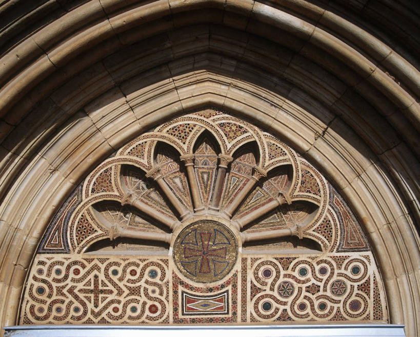 无人,教堂,横图,室外,特写,白天,门,建筑,意大利,花纹,十字架,图案,摄影,宗教,基督教,宗教建筑,哥特式风格,式样,修院,西多会修道院,彩图