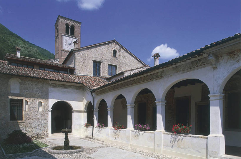 无人,横图,室外,白天,建筑,日光,意大利,庭院,历史,地标建筑,摄影,宁静,基督教,意大利文化,威尼托大区,柱廊,美术工艺,彩图,特雷维索省