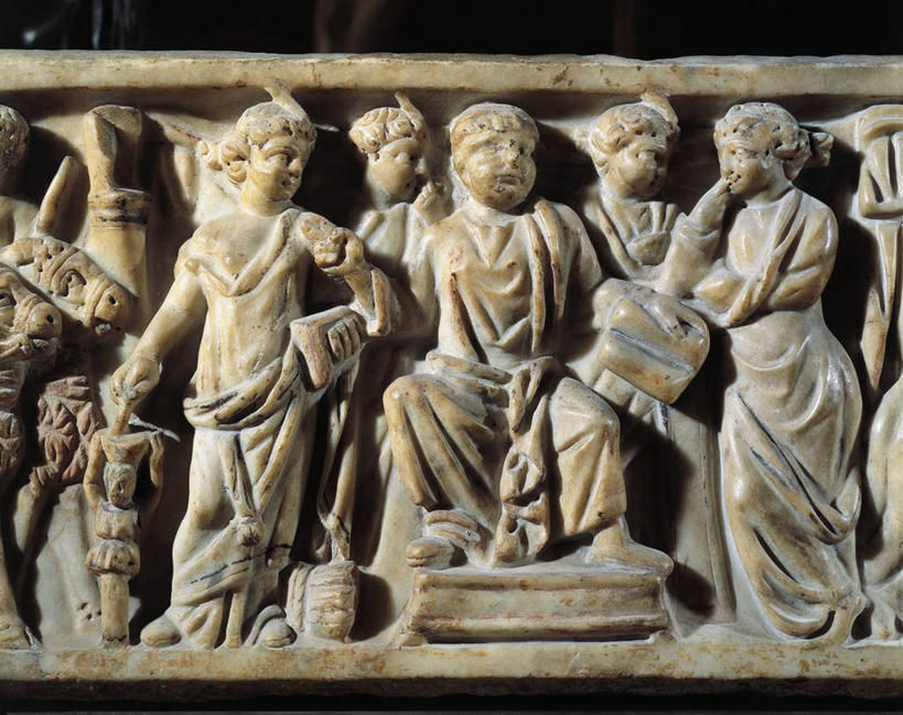 无人,横图,室内,雕塑,长袍,古罗马,古代,童年,摄影,石棺,美术工艺,彩图,浅浮雕