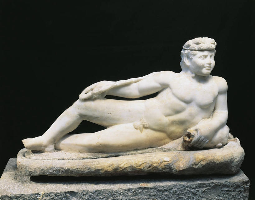 裸体,无人,横图,雕塑,标志,雕像,符号,大理石,标识,古罗马,古代,一个,摄影,单个,侧卧,性别符号,美术工艺,彩图,影棚拍摄,男性符号,罗马神话