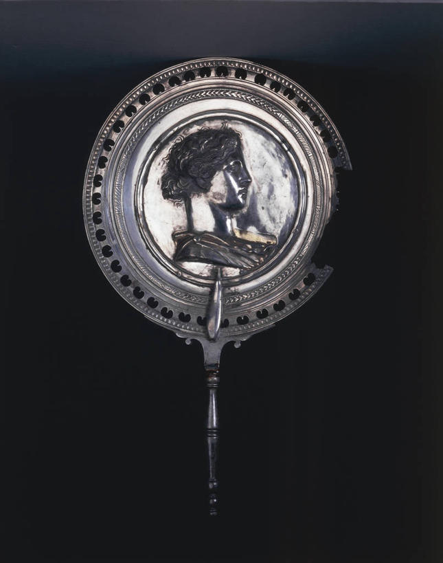 无人,竖图,镜子,黑色背景,古罗马,古代,一个,摄影,单个,华贵,意大利文化,庞贝,美术工艺,彩图,影棚拍摄