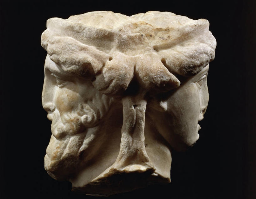 头,无人,横图,特写,侧面,雕塑,黑色背景,标志,符号,大理石,历史,标识,古罗马,古代,一个,背靠背,人体,摄影,单个,性别符号,古代文明,酒神巴克斯,酒神狄俄尼索斯,美术工艺,阿里阿德涅,头部,彩图,影棚拍摄,男性符号,过去