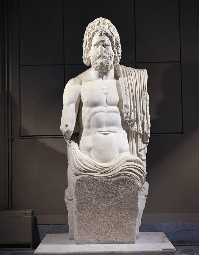 胡须,无人,竖图,室内,雕塑,神话,标志,雕像,符号,大理石,标识,裸露,古代,摄影,裸,性别符号,古代文明,美术工艺,宙斯,胡子,络腮胡,彩图,神,男性符号,过去