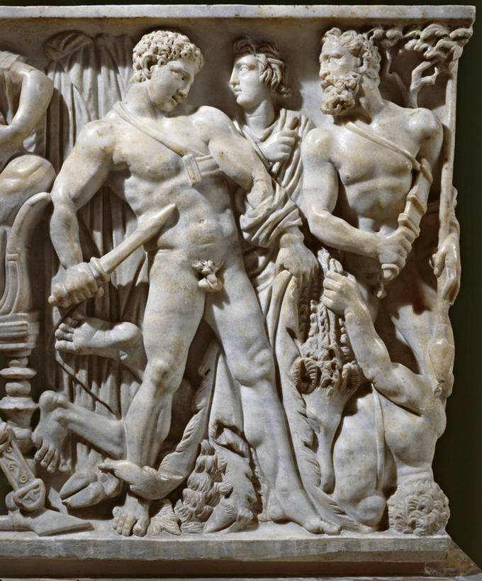 裸体,无人,竖图,室内,标志,长袍,符号,大理石,标识,古代,摄影,石棺,希腊神话,性别符号,古代文明,美术工艺,彩图,浅浮雕,男性符号,过去