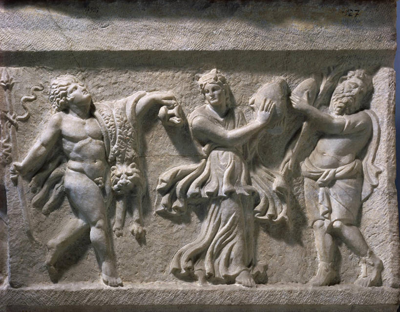 无人,横图,室内,标志,符号,大理石,标识,古代,摄影,石棺,希腊神话,性别符号,古代文明,美术工艺,彩图,舞蹈,浅浮雕,男性符号,过去