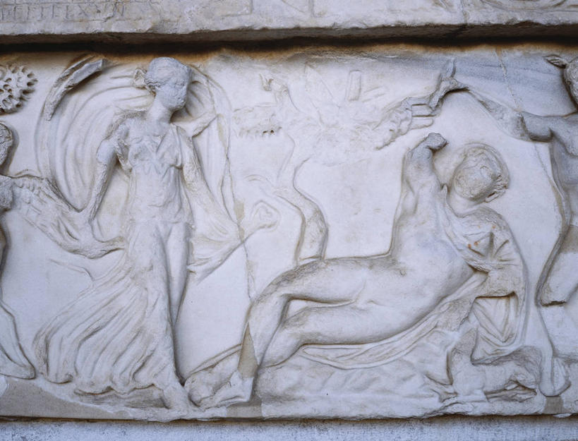 裸体,无人,横图,特写,神话,长袍,古罗马,摄影,打斗,石棺,战役,美术工艺,彩图,浅浮雕