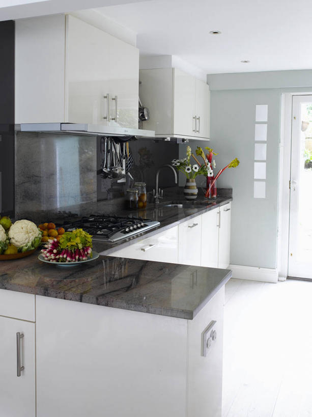 无人,竖图,室内,白天,厨房,测量,首都,现代,英格兰,白色,黑色,摄影,天然气,用具,彩图