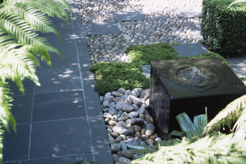 无人,横图,室外,白天,美景,植物,庭院,池塘,景观,小路,自然,鹅卵石,景色,摄影,简单,自然风光,花园路