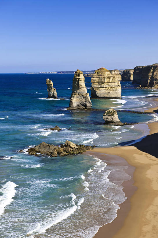 无人,公园,竖图,室外,白天,正面,旅游,度假,海浪,海洋,石头,美景,沙滩,澳大利亚,阴影,光线,沙子,石子,影子,海岸,景观,浪花,水平线,辽阔,海平线,沙地,娱乐,蓝色,蓝天,天空,阳光,自然,海水,天,享受,休闲,广阔,景色,放松,晴朗,一望无际,国家公园,自然风光,大洋洲,澳洲,海景,墨尔本,万里无云,南方大陆,首府,澳大利亚联邦,坎贝尔港国家公园,维多利亚,维多利亚州,新金山,无边无际,一马平川,大洋路,大海,风浪,海,海水的波动,海滩,近岸浪,石块,岩石,涌浪,晴空,晴空万里,彩图,水天相接,水天一线