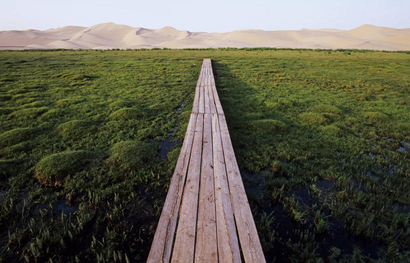 无人,横图,室外,白天,正面,消失点,旅游,度假,草地,草坪,美景,山,山脉,植物,蒙古,亚洲,阴影,光线,木板,影子,景观,山峰,桥,木桥,山峦,娱乐,栈桥,草,蓝色,绿色,蓝天,天空,阳光,自然,群山,天,享受,休闲,景色,放松,晴朗,人行桥,木板桥,自然风光,东亚,万里无云,草原之国,蒙古国,外蒙,外蒙古,南戈壁省,晴空,晴空万里,彩图,没影点,灭点