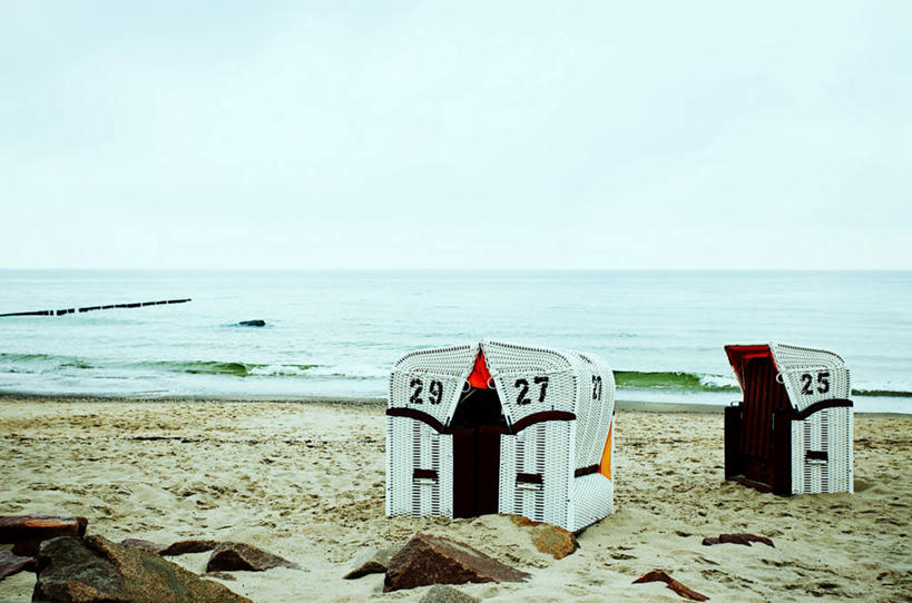 无人,横图,室外,白天,度假,自由,海洋,椅子,德国,沙子,数字,躺椅,水平线,两个,摄影,沙滩椅,海滩,彩图,独处