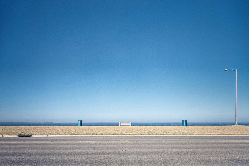 无人,横图,室外,白天,留白,湖,美国,路边,水平线,摄影,宁静,万里无云,彩图