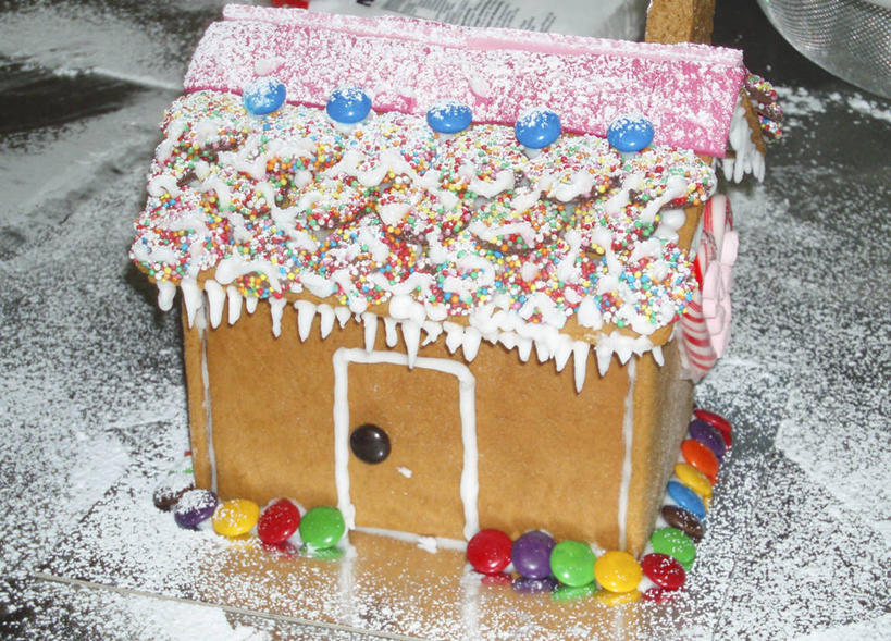 点心,无人,横图,室内,照明,澳大利亚,灯光,食品,甜点,甜品,灯,食物,糕点,灯具,甜食,童年,摄影,照亮,照明设备,糖粉,糖衣,闪光灯,昆士兰州,布里斯班,姜饼屋,彩图