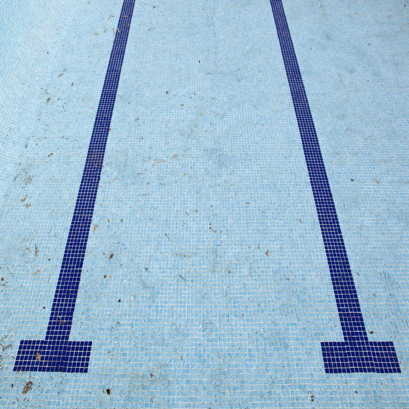 无人,游泳池,方图,俯视,室外,白天,留白,背景,巴塞罗那,瓷砖,泳道,蓝色,摄影,彩图,高角度拍摄