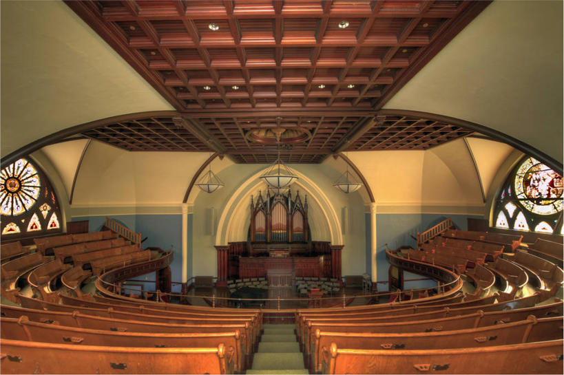 无人,教堂,横图,室内,白天,键盘,建筑,美国,乐器,座位,摄影,键盘乐器,基督教,风琴,俄勒冈州,波特兰,彩色玻璃,彩图